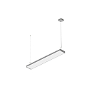 LED Pendelleuchte WORKLIGHT P LINE, 120cm, 27W, 3000/4000K, 3500/6900lm, IP20, DALI dimmbar, silber
