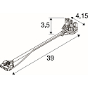 SLV Steckverbinder CON 6P101 f�r LED Lichtbandsystem RETRO, 6-polig, wei�