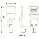 SLV LED Mastleuchte STREET A MICRO, 35W, 4000K, 5250lm, IP66, grau