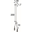 SLV Abh�ngeset f�r LED Deckenleuchte BATTEN INDUSTRY C+P, 200cm, Stahlseil, silber