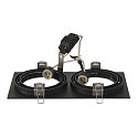 SLV Deckeneinbaustrahler NEW TRIA ES111 2 SQUARE, 2xGU10, 230V, inkl. Clipfedern, schwarz