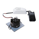 SLV Outdoor LED Einbau-Downlight PATTA-I SQUARE, IP65, 12W 3000K 910lm 38�, dimmbar, inkl. Treiber, schwarz