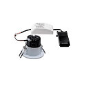 SLV Outdoor LED Einbau-Downlight PATTA-F ROUND, r�ckversetzt, IP65 IK02, dimmbar, inkl. Treiber, 12W 3000K 860lm 38�, wei�