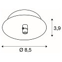 SLV Ceiling canopy FITU 1, round, incl. strain relief, white