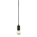 SLV Pendant luminaire FITU PD, E27, length 9.1cm, Pendel 500cm, with open cable end, black