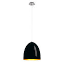 Pendant luminaire PARA CONE 30, round, E27, max. 60W, black/gold