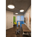 SLV LED Decken-/Pendelleuchte MEDO 90, 119W 3000K 11000lm 120�, dimmbar 1-10V, silbergrau