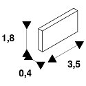 SLV Endkappen f�r 1-Phasen HV-Stromschiene, Aufbauversion, 2 St�ck, Schwarz
