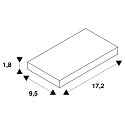 SLV X-Verbinder f�r 1-Phasen HV-Stromschiene, Aufbauversion, silbergrau