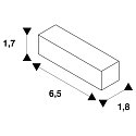 SLV L�ngsverbinder f�r 1-Phasen HV-Stromschiene, wei�, Einbauversion