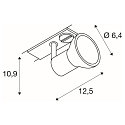 SLV 1-Phasen Strahler PURIA, GU10 max. 50W, inkl. Adapter, Wei�
