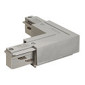 L-Verbinder f�r 3-Phasen HV-Schiene, Erde innen, Eckverbinder 2, silbergrau