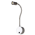 SLV Premium-LED Displayleuchte DIO FLEX PLATE, mit Flex-Arm und Schalter, 1.9W 45�, 3000K 70lm, Chrom