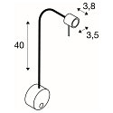 SLV Wandleuchte DIO FLEX PLATE QPAR51 WL, GU10 max. 50W, Chrom