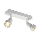 SLV Wall luminaire PURI 2 Ceiling luminaire, GU10, max. 2x50W, with Decoring, white