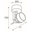 SLV Deckenstrahler INDA SPOT GU10 Wandstrahler, alu geb�rstet