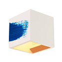 SLV Plaster Wall luminaire PLASTRA CUBE, square, white plaster, G9