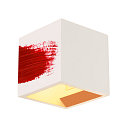 SLV Plaster Wall luminaire PLASTRA CUBE, square, white plaster, G9