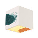 SLV Plaster Wall luminaire PLASTRA CUBE, square, white plaster, G9