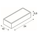 SLV Wandleuchte WL 149 R7s rechteckig, mattwei�, 78mm, max. 60W