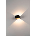 SLV LED Wall luminaire LOGS IN 5W LED 3000K, black/brass