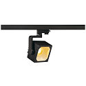 LED 3-Phasen Strahler EURO CUBE, W�rfelform, CRi >90, kardanisch, inkl. Adapter, schaltbar, 26W 3000K 2470lm 60�, schwarz