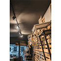 SLV LED 3-Phasen Strahler EURO CUBE, W�rfelform, CRi >90, kardanisch, inkl. Adapter, schaltbar, 26W 3000K 2470lm 60�, schwarz