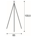 SLV FENDA Floor lamp II tripod, E27 max. 40W, H 133.5cm, shade excl., black