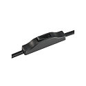 SLV Tischleuchte FENDA II, TRIPOD, E27, mit Schnurschalter ohne Schirm, Aluminium, schwarz