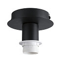 SLV Ceiling luminaire FENDA E27 Ceiling canopy, shade excl., black