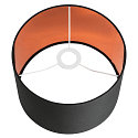 SLV FENDA Textile shade, Round, �30cm, black/copper