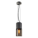 Pendelleuchte LISENNE, E27, Rauchglas