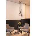 SLV Pendelleuchte LISENNE, E27, Rauchglas
