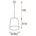 SLV Pendant luminaire TINTO, E27, copper