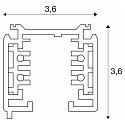 SLV 3-Phasen HV-Aufbau-Stromschiene S-TRACK ON/OFF, IP20, 230V AC, schaltbar, 200cm, schwarz