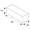 SLV Zubeh�r f�r 3-Phasen Aufbauschiene S-TRACK ON/OFF - L�ngsverbinder, mit Einspeisem�glichkeit, schwarz