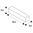 SLV Zubeh�r f�r 3-Phasen Aufbauschiene S-TRACK ON/OFF - Flex-Verbinder mit Gelenk, verstellbar 30� - 330�, schaltbar, schwarz