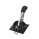 PIREQ QPAR51 SQUARE DOWNLIGHT, IP20, Einbau, 9 x 9cm, GU10 max. 50W, kardanisch, inkl. Clipfedern, Mattschwarz