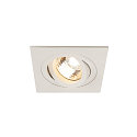 PIREQ QPAR51 SQUARE DOWNLIGHT, IP20, Einbau, 9 x 9cm, GU10 max. 50W, kardanisch, inkl. Clipfedern, Mattweiss