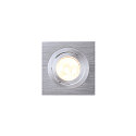 SLV PIREQ QPAR51 SQUARE DOWNLIGHT, IP20, Einbau, 9 x 9cm, GU10 max. 50W, kardanisch, inkl. Clipfedern, Alu geb�rstet