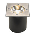 Premium LED Outdoor Floor recessed luminaire ROCCI 125 SQUARE, IP67, stainless steel 316, 8.6W 120� 3000K 580lm
