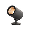 Outdoor Floor lamp HELIA, LED, 3000K, round, anthracite, 15W, convertible to spike luminaire