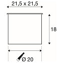 SLV Outdoor luminaire DASAR� ES111 Floor recessed luminaire square with square cover