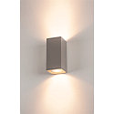 SLV Wall luminaire BIG THEO UP-DOWN OUT ES111, square, GU10, max. 2x75W, silver grey