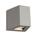 SLV LED Outdoor luminaire OUT BEAM LED Wall luminaire, double beam, 3000K, IP44, silver grey