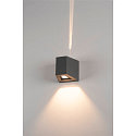 SLV LED Outdoor luminaire OUT BEAM LED Wall luminaire, double beam, 3000K, IP44, anthracite