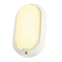SLV LED Outdoor luminaire TERANG 2 Wall-/Ceiling luminaire, oval, 120�, SMD LED, 3000K, IP44, white