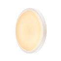 SLV AINOS, Outdoor Ceiling luminaire, LED, 3000K, round, white, with sensor