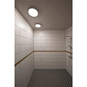 SLV Outdoor LED Wand-/Deckenleuchte AINOS ROUND SENSOR, IP44, mit Sensor, � 30cm, 22W 3000K 1430lm, anthrazit / opal