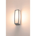 SLV Outdoor Wand-/Deckenleuchte MERIDIAN BOX, E27, IP54, Silbergrau